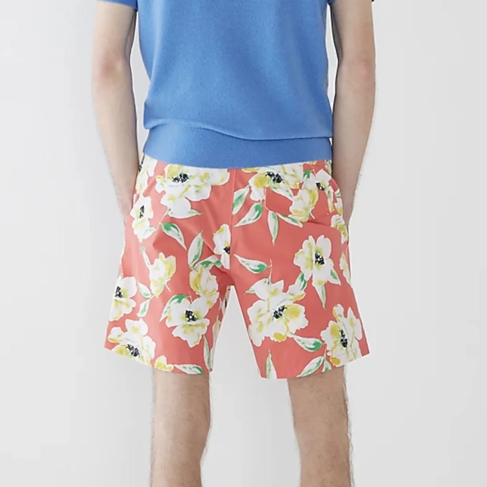 J. Crew Men’s 7” Stretch Breaker Board Short 34 Floral Print